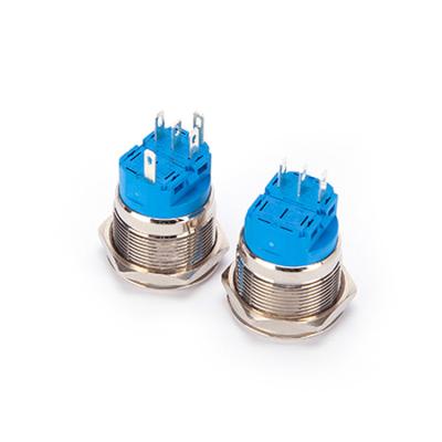 China 22mm Metal Push Button Switch Waterproof Self Reset 5 Pin Terminal for sale
