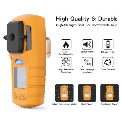 China 4 In 1 Handheld Gas Leak Detector Combustible Multi Gas Analyzer for sale