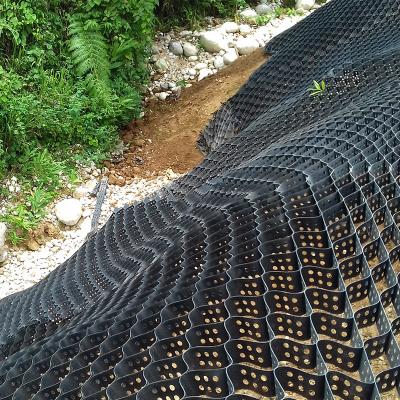 China ASTM Standard HDPE Plastic Gravel Pathway Stabilizer Grid Geocell 100mm for sale