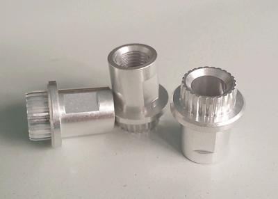 China 2A12 6061 Aluminium Turning Connector CNC Aluminium Parts With Knurled Head for sale