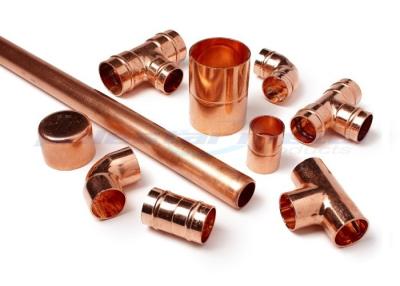 China 3 Way Cross Coupling Straight Tap Connector , 1/4 Inch Copper End Feed Fittings for sale