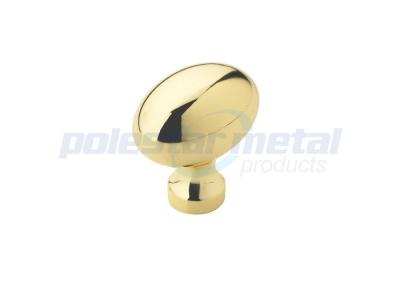 China Cabinet Knobs And Handles / Polished Brass Zinc Alloy Modern Oval Cabinet Knob for sale
