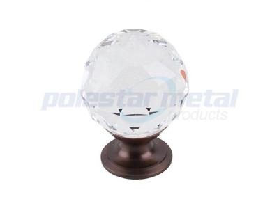 China 1-3/8 do” botões ligas de zinco de bronze friccionados do armário da tração do anel diâmetro óleo de cristal à venda