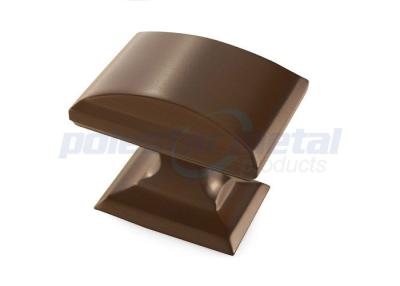China 1 1/4 Inch Caramel Bronze Zinc Alloy Modern Square Cabinet Knobs For Home for sale