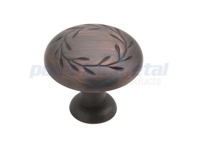 China Modern Mushroom Cabinet Handles And Knobs 1 1/4 Inch Oil Rubbed Bronze Zinc Alloy for sale