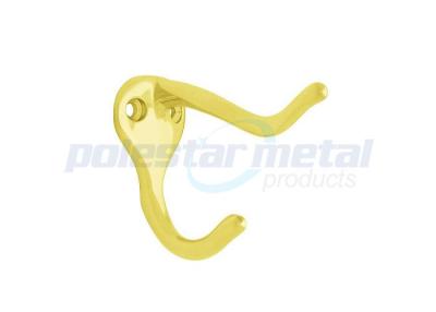 China Gancho doble de cobre amarillo pulido hardware decorativo 2-1/3 del traje del diente de la puerta de la aleación del cinc” en venta