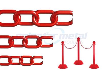 中国 ISO の通りのための公認の装飾的な軽量の赤いプラスチック安全鎖 販売のため