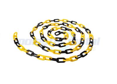 China 8 MM Diameter Traffic Cone Plastic Chain Link With Black Yellow Color for sale
