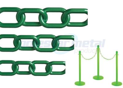 中国 庭のための再生利用できる多彩なプラスチック リンク・チェーン/緑のプラスチック鎖 販売のため