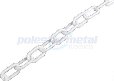 China Durable 2 MM White Plastic Chain Link For Warning HDPE Traffic Safety for sale