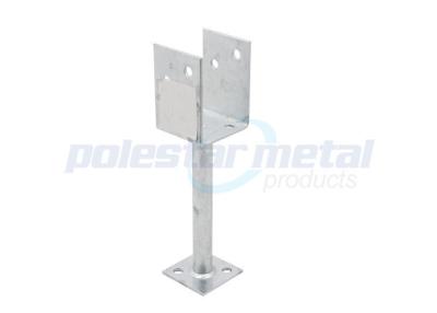 China 120 x 200mm Hot Dipped Galvanised Steel Full Stirrup Post Anchor For Wooden House for sale
