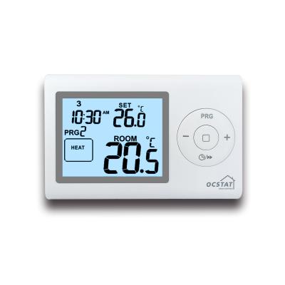 China Transmitter / Receiver RF Room Thermostat 7 Day Programmable 6 Time / Temp Per Day for sale