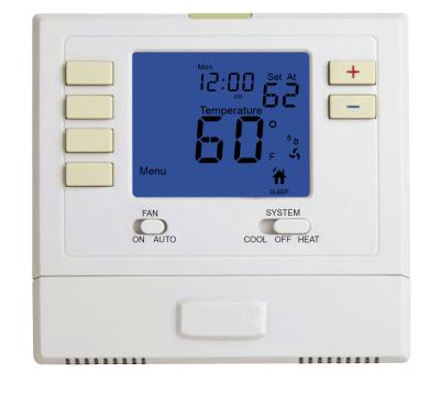 China 7 Day Wireless Programmable Thermostat , 1 Heat 1 Cool Thermostat for sale