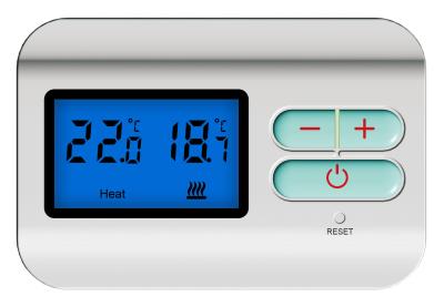 China OEM Electronic Room Thermostat / Heat Only Digital Thermostat For Wall Heater for sale