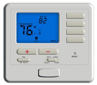 China 2 Heat 1 Cool Boiler Room Thermostat / 24V Programmable Thermostat for sale