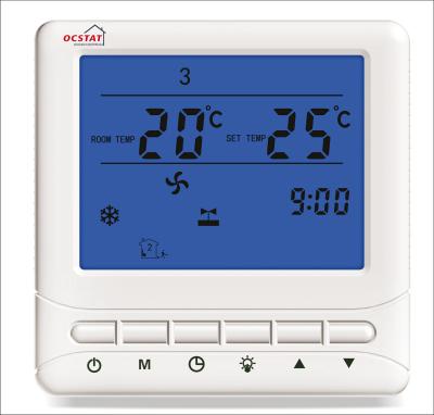 China Non - Programmable Wiring Hvac Thermostat , Digital Fan Coil 2 Wire Programmable Thermostat for sale
