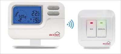 China Wireless Boiler Room Thermostat Heating And Cooling With  LCD Display for sale