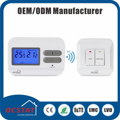 China Digital HVAC RF Thermostat 868MHZ Radio Frequency Thermostat For Air Conditioning System for sale