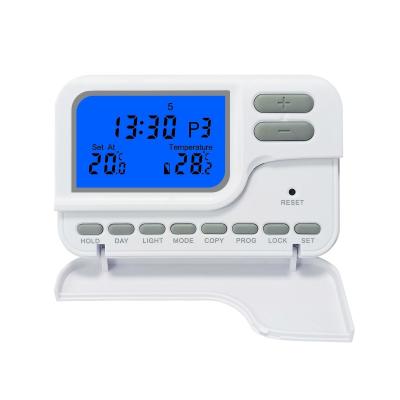 China Digital LCD Display 7 Day Programmable Thermostat with Manual Override Mode for sale
