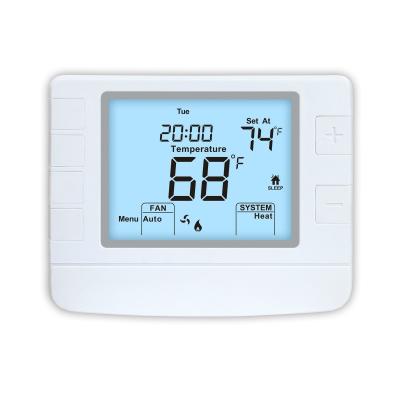 China Heating and Cooling Adjustment LCD Display Digital Room 24V Thermostat Menu Driven Programmable for sale