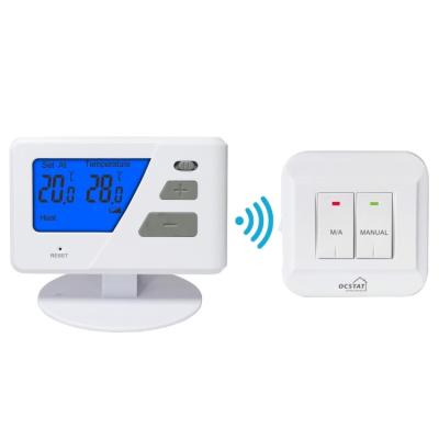 China Wireless Non-programmable Digital LCD Display Electronic Heating and Cooling Room Thermostat for sale