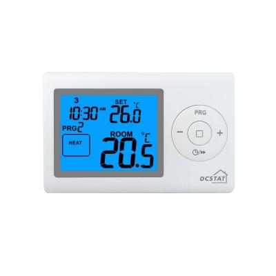 China White Color Digital Programmable Room Central Heating Thermostat With Batter Supply for sale