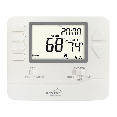 China 230V Electronic 7 Day Programmable Thermostat Blue Backlight Customized Color for sale