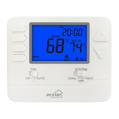 China 1 Heat / 1 Cool 24V Programmable AC Home Thermostat With HVAC System for sale