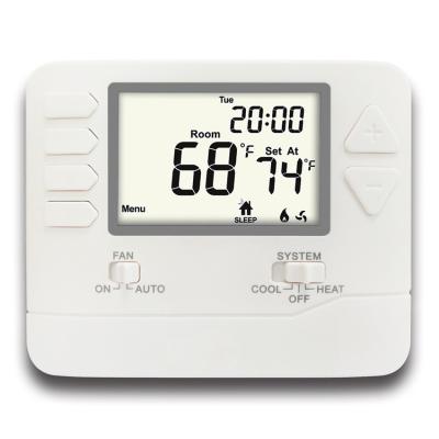 China 2 Heat / 2 Cool 24V HVAC Programmable Room Thermostat For Heating And Cooling System for sale