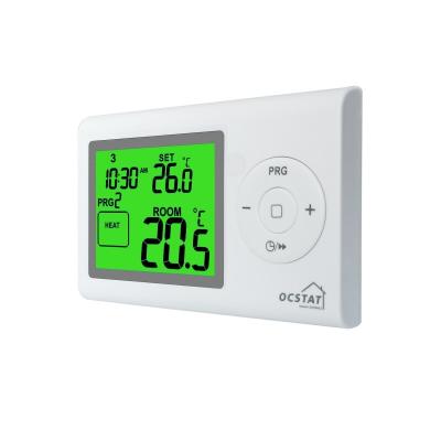 China ABS Wired Room Home Programmable Boiler Thermostat 50Hz HVAC Temperature Control for sale