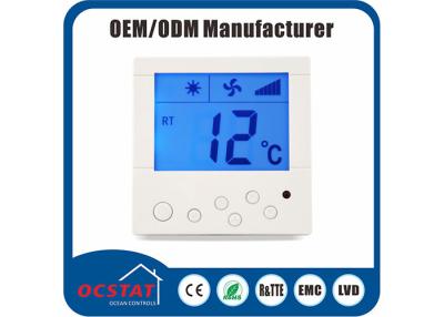 China Air Conditioning Fan Temperature Controller Fan Coil Thermostat , fcu controller for sale
