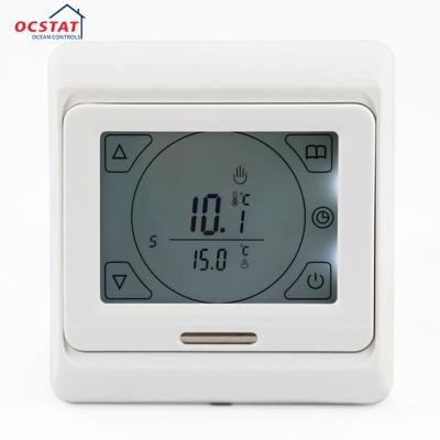 China Weekly Programmable Touch Screen Temperature Digital Room Thermostat 230VAC for sale