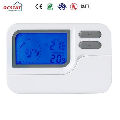 China 230VAC termóstato programable del sitio de calefacción de piso de 7 Digitaces del día con el interruptor de HEAT/COOL en venta