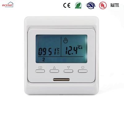 China Temperature Control Underfloor Water Heating Room Thermostat Wired 7 Day Programmable for sale