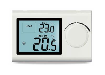 China Digital Smart Boiler Room HVAC Thermostat With Toggle Button , Lithium Batteries Power for sale