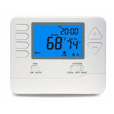 China 2 Wire Programmable Wired Room Thermostat 24 VAC Power Supply Wiring Home for sale
