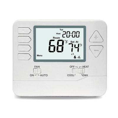 중국 24V Digital Room Heat Pump Thermostat With Large Digital Display Dual Powered 판매용