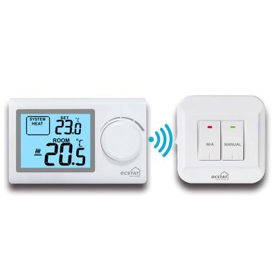 China OCSTAT Internal Sensor Wireless Room Thermostat LCD Display With RF Connect for sale
