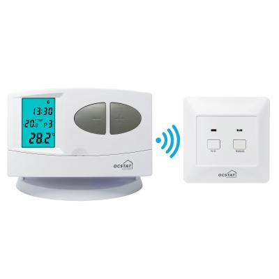 China 2 Heat 2 Cool 7 Day Programmable Thermostat  / Water Heating RF Room Thermostat for sale
