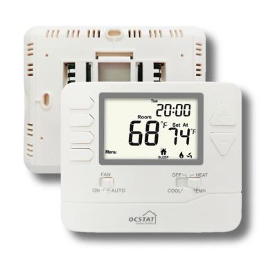 China White Color Household Multi Stage Heat Pump Thermostat With CE  RoHS Standard for sale