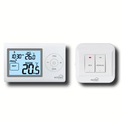 China 24 Hour RF Programmable Room Adjustable Temperature Thermostat  Multi - Function  Easy Operation for sale