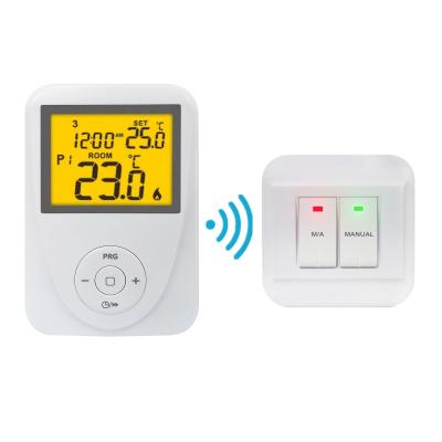 China 7 Day Programmable 868MHZ Wireless RF Room Thermostat For Water Heater for sale