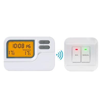 China 7 Day Programmable ABS White Color Wireless Thermostat For Heating Control for sale