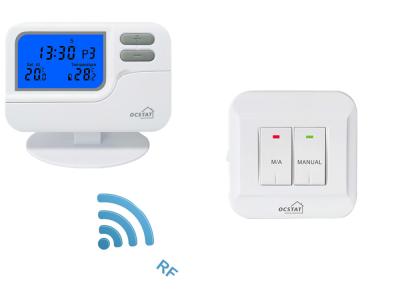 China White Shell Battery Digital Programmable Thermostat 7 Day With HVAC Systems for sale