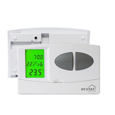 China Water Heating Electronic Wired Room Thermostat With Push Button for sale