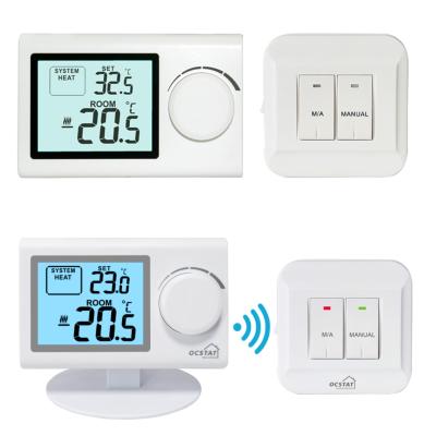 China RF 868mhz Remote Sensor Wireless Room Thermostat Easy Installation for sale