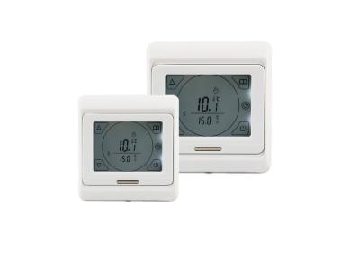 China Touch Screen Programmable Temperature Thermostat HVAC Water / Electronic Heating for sale