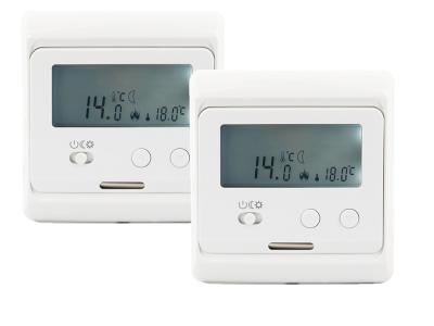 China ABS Material Electronic Room Thermostat Temperature Control Gray Backlight for sale