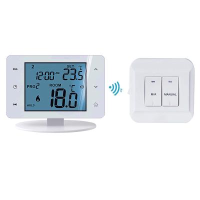 China IOS And Android App RF Room Thermostat With LCD Touch Screen Display for sale