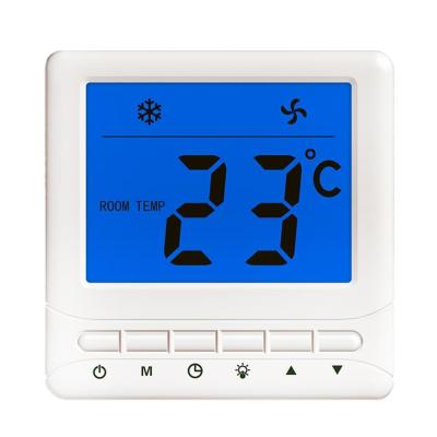 China White 3 Speed 6A Digital FCU Thermostat Accuracy ±1°C Easy Operation for sale